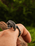 Alien Xenomorph Ring – Gothic Titanium Steel Band - Night Works