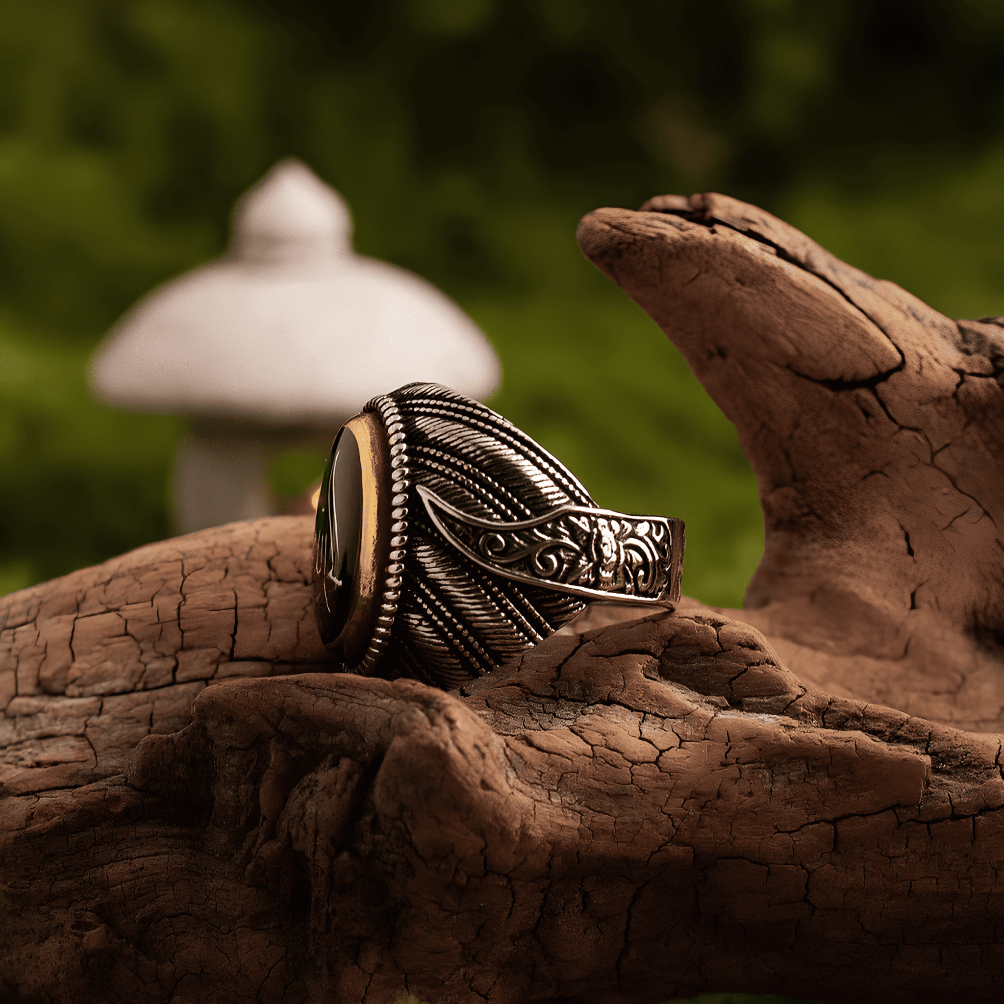 Allah’s Blessing Ring – Vintage Turkish Black Gold - Night Works