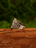 Anchor & Helm Medieval Ring – Vintage Pirate Nautical Signet Ring for Men - Night Works