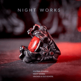 Blood Rite Cobra Eye Ring – Gothic Serpent with Red Stone - Night Works