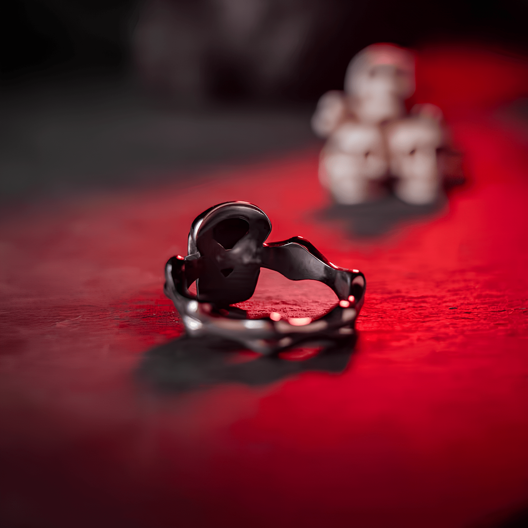 Breath of Death Gothic Skull Titanium Steel Ring - Night Works