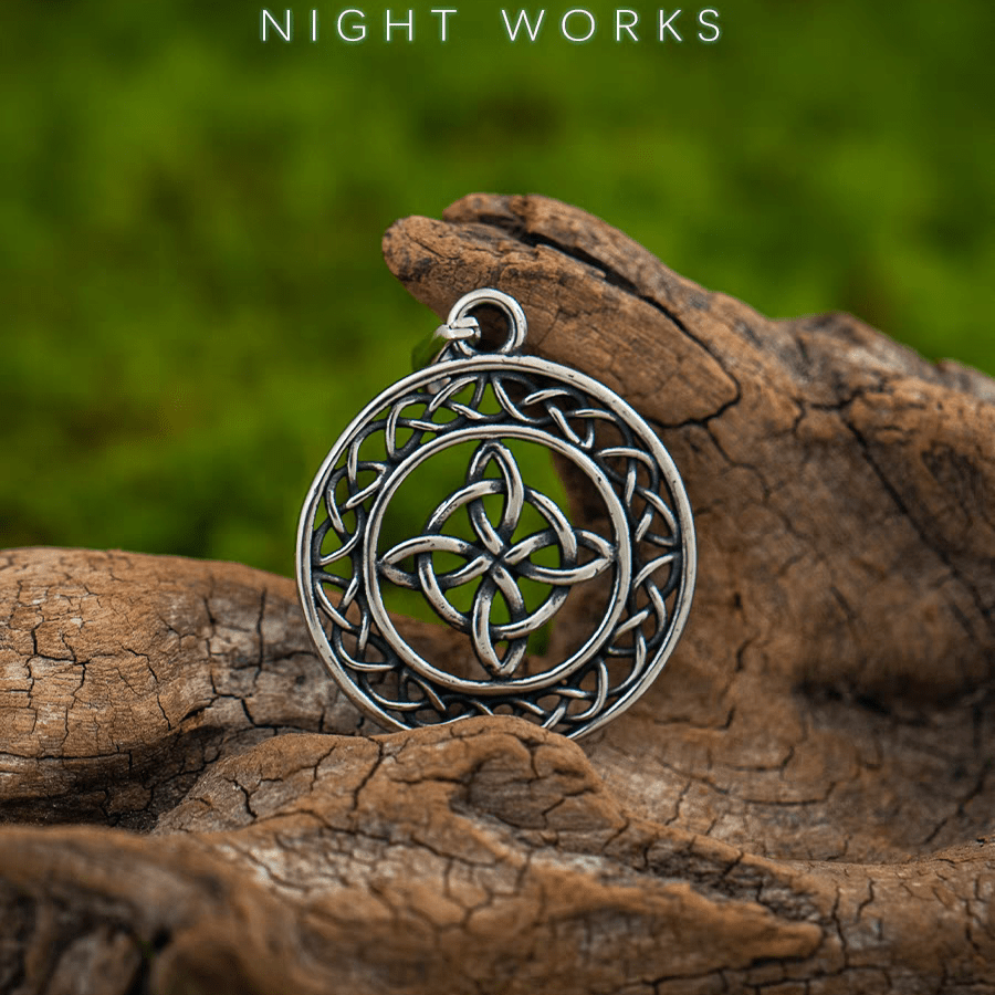 Celtic Knot Pendant Necklace – Stainless Steel Vintage Norse Jewelry - Night Works