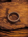Celtic Knot Vintage Ring – Wide Titanium Steel Band - Night Works