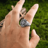 Celtic Trinity Knot Ring – Titanium Steel Signet Ring - Night Works