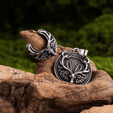 Cernunnos Antler Ring – Celtic Pagan Titanium Steel Band - Night Works