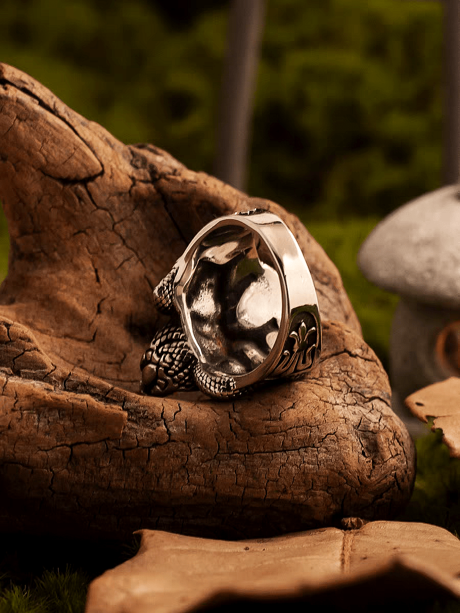Cobra of Solomon Ring – Gothic Serpent Titanium Steel - Night Works