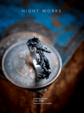 Crown of Thorns Ring – Dark Vintage Titanium Steel Band - Night Works