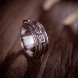 Cycle of Life Skeleton Wide Band Ring - Night Works