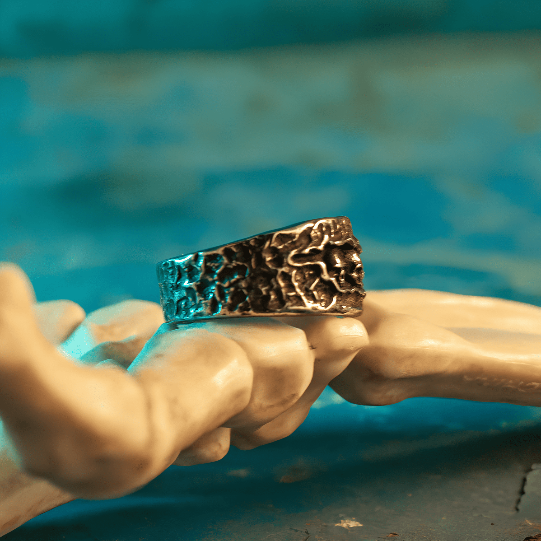 Dark Pact Wide Skull Gothic Titanium Steel Ring - Night Works