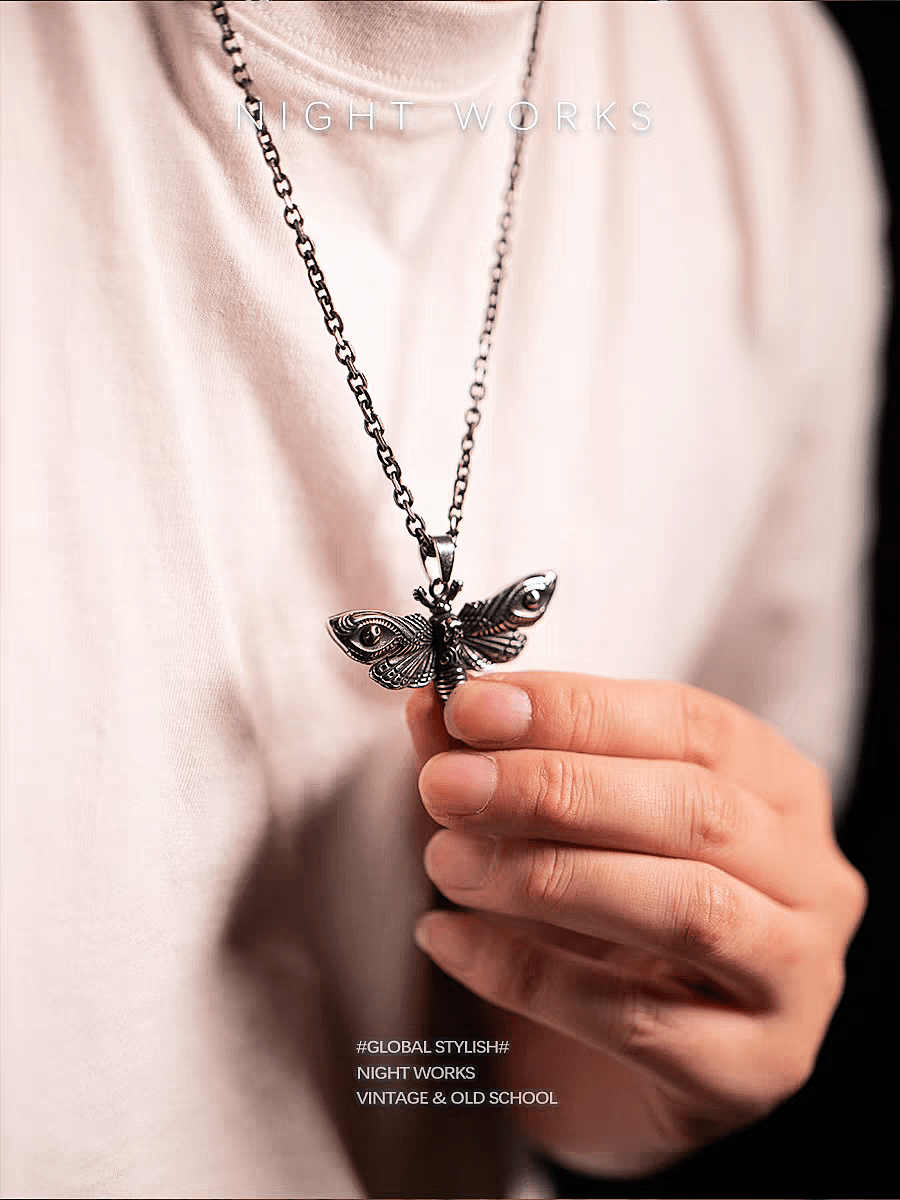 Death’s Head Moth Pendant – Silence of the Lambs Inspired - Night Works