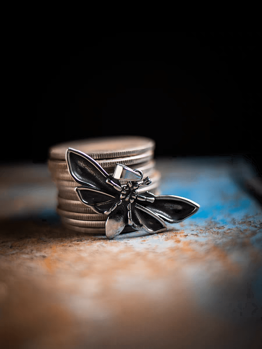 Death’s Head Moth Pendant – Silence of the Lambs Inspired - Night Works