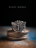 Death’s Head Moth Ring – Gothic Vintage Signet Ring - Night Works