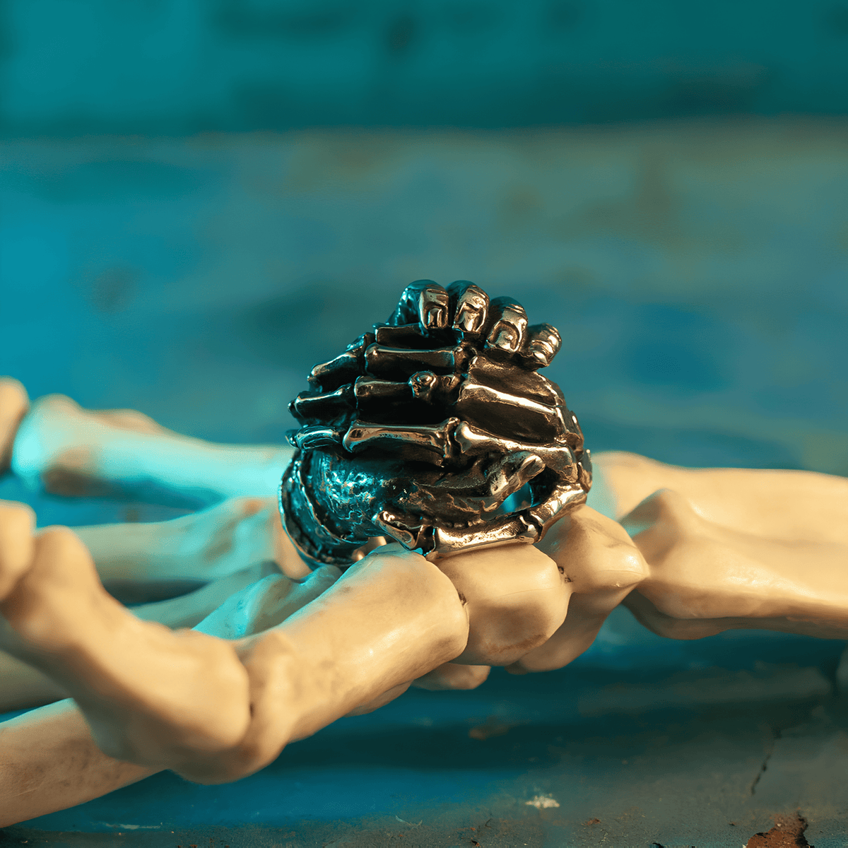 Devil’s Pact Skull Ring - Gothic Titanium Steel Jewelry - Night Works