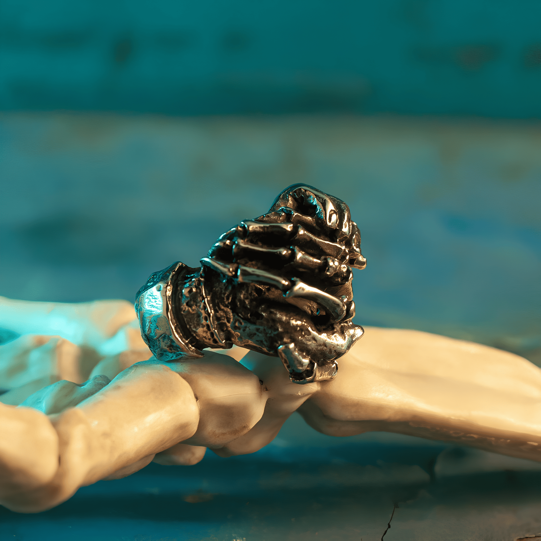 Devil’s Pact Skull Ring - Gothic Titanium Steel Jewelry - Night Works