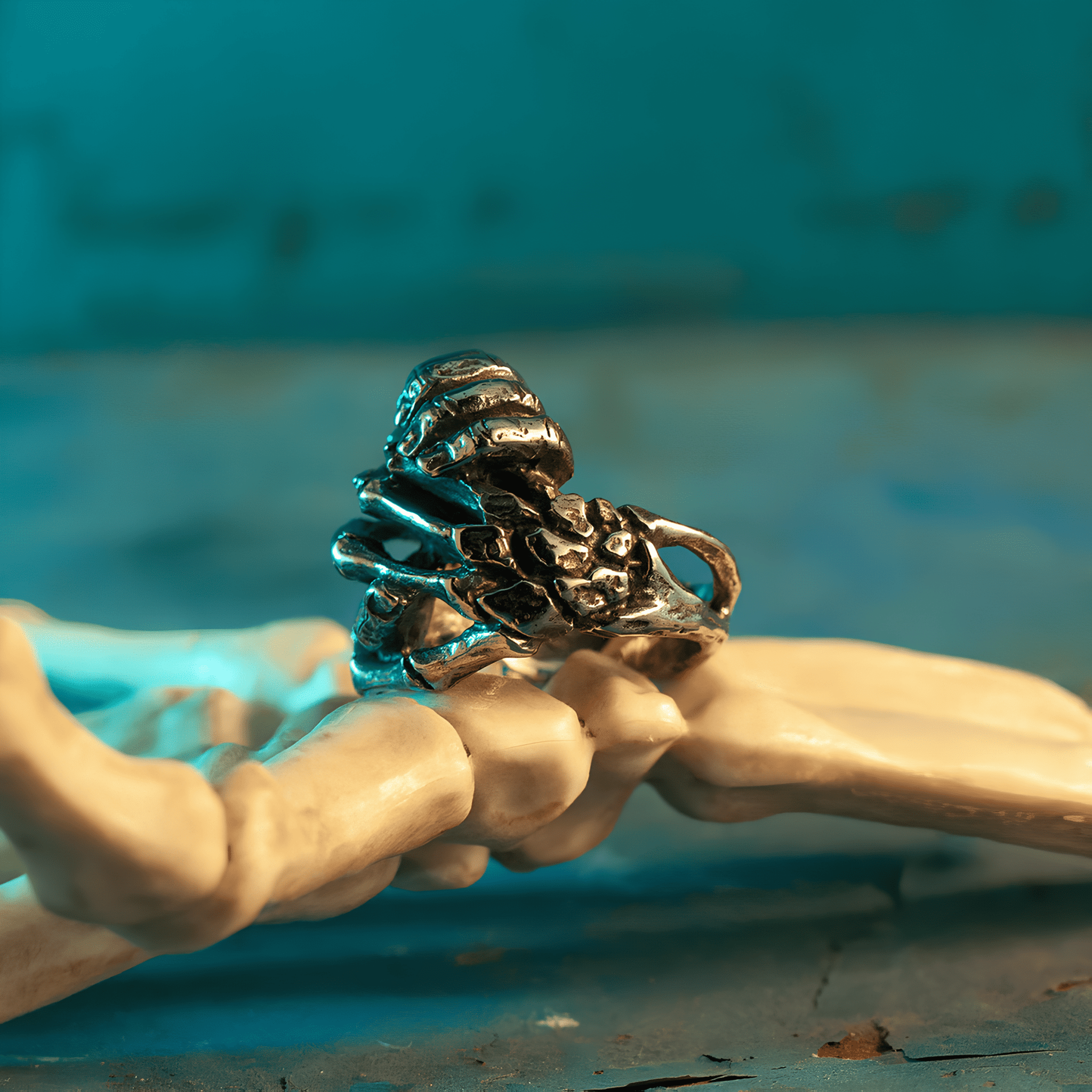 Devil’s Pact Skull Ring - Gothic Titanium Steel Jewelry - Night Works