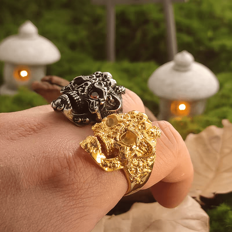 Evil Soul Skull Ring – Gothic Hell Series Statement Ring - Night Works