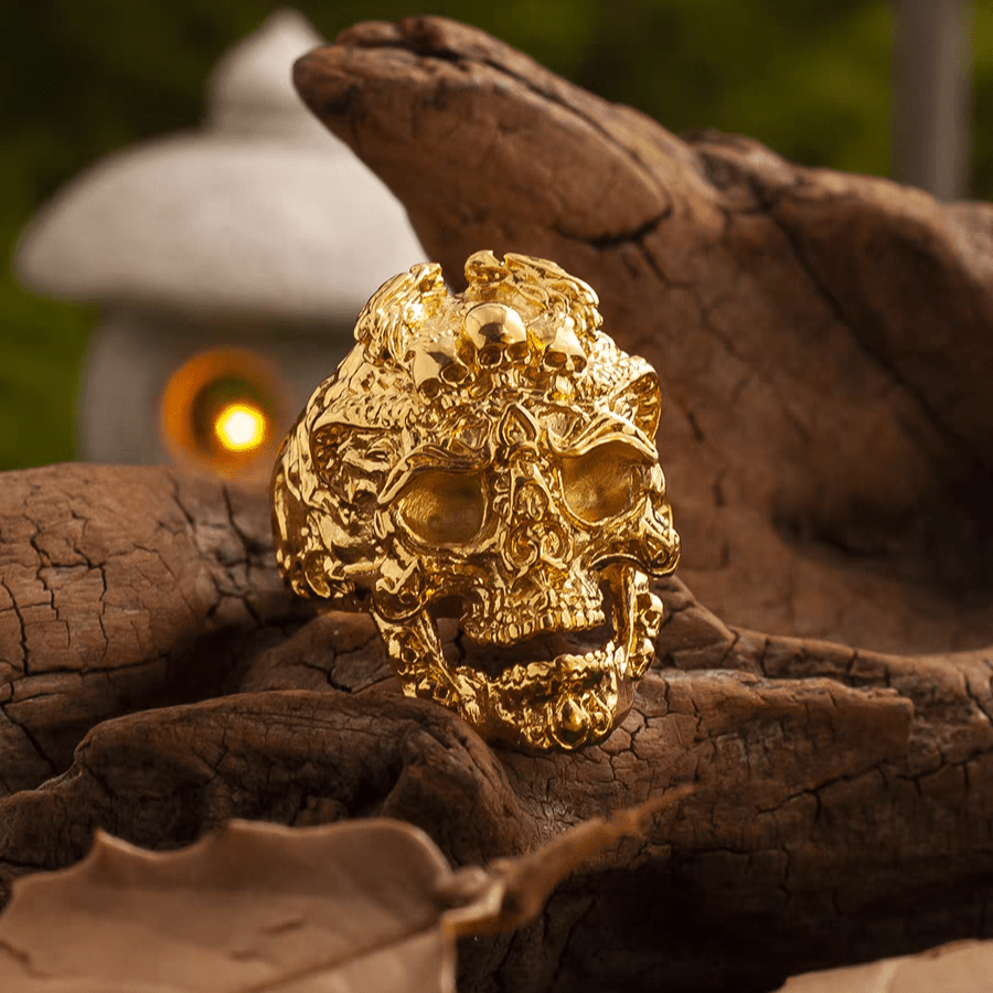 Evil Soul Skull Ring – Gothic Hell Series Statement Ring - Night Works