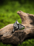 Fenrir Wolf Ring – Norse Viking Titanium Steel Wolf Head Band - Night Works