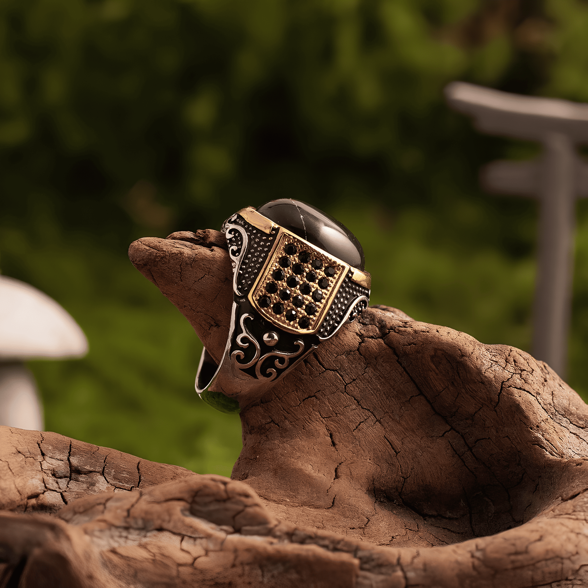 Glory of the Ottoman Ring – Vintage Turkish Black Gold - Night Works