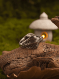 Guardian of Power – Ancient Egypt Cobra Eye Ring with Red Gem - Night Works