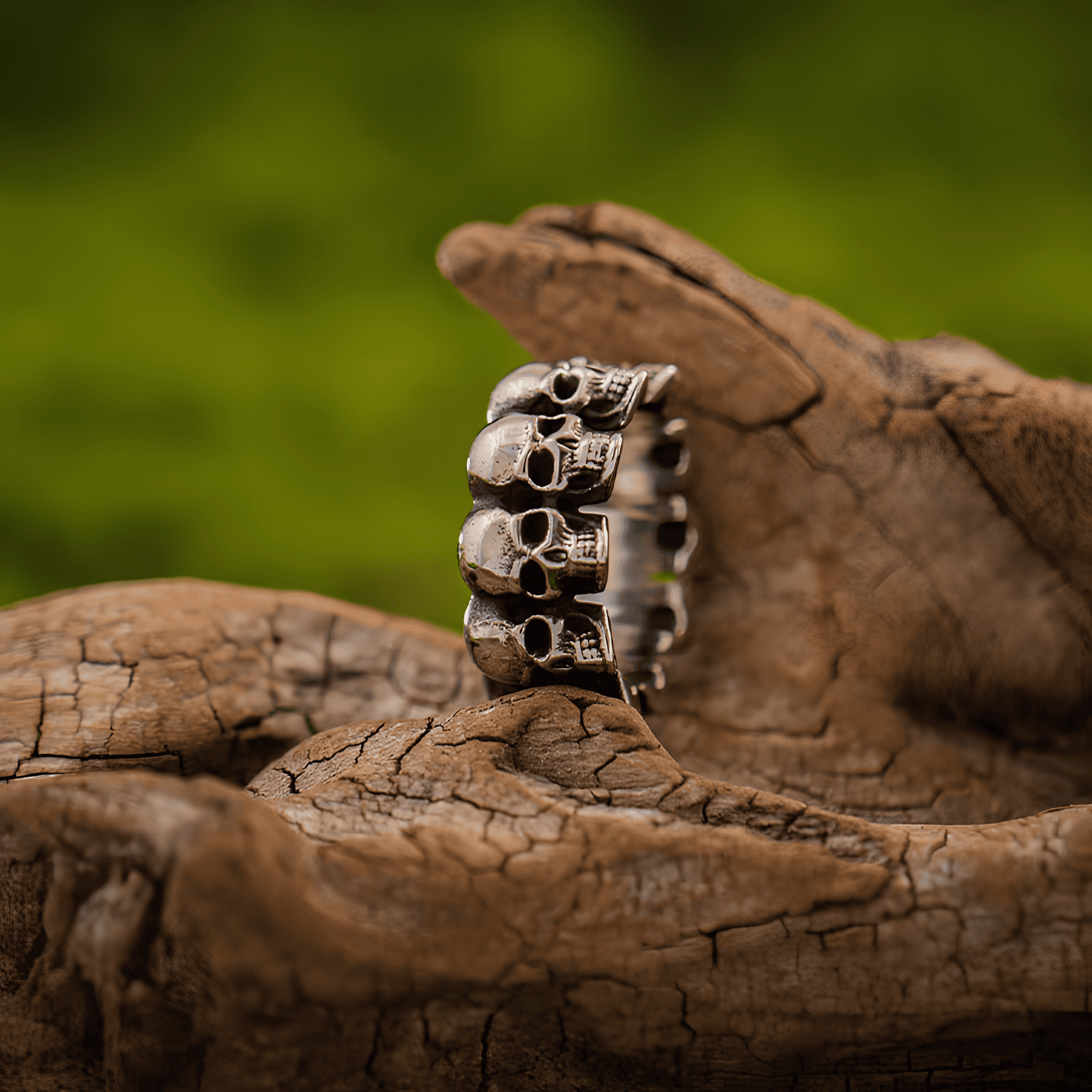 Infinity Skull Gothic Titanium Steel Band Ring - Night Works
