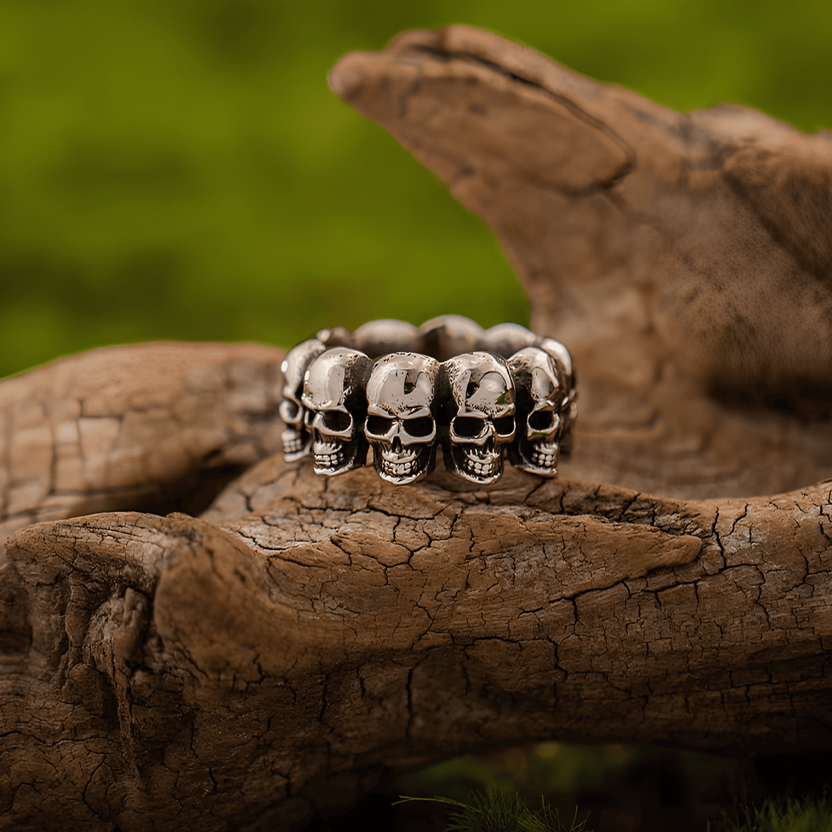 Infinity Skull Gothic Titanium Steel Band Ring - Night Works