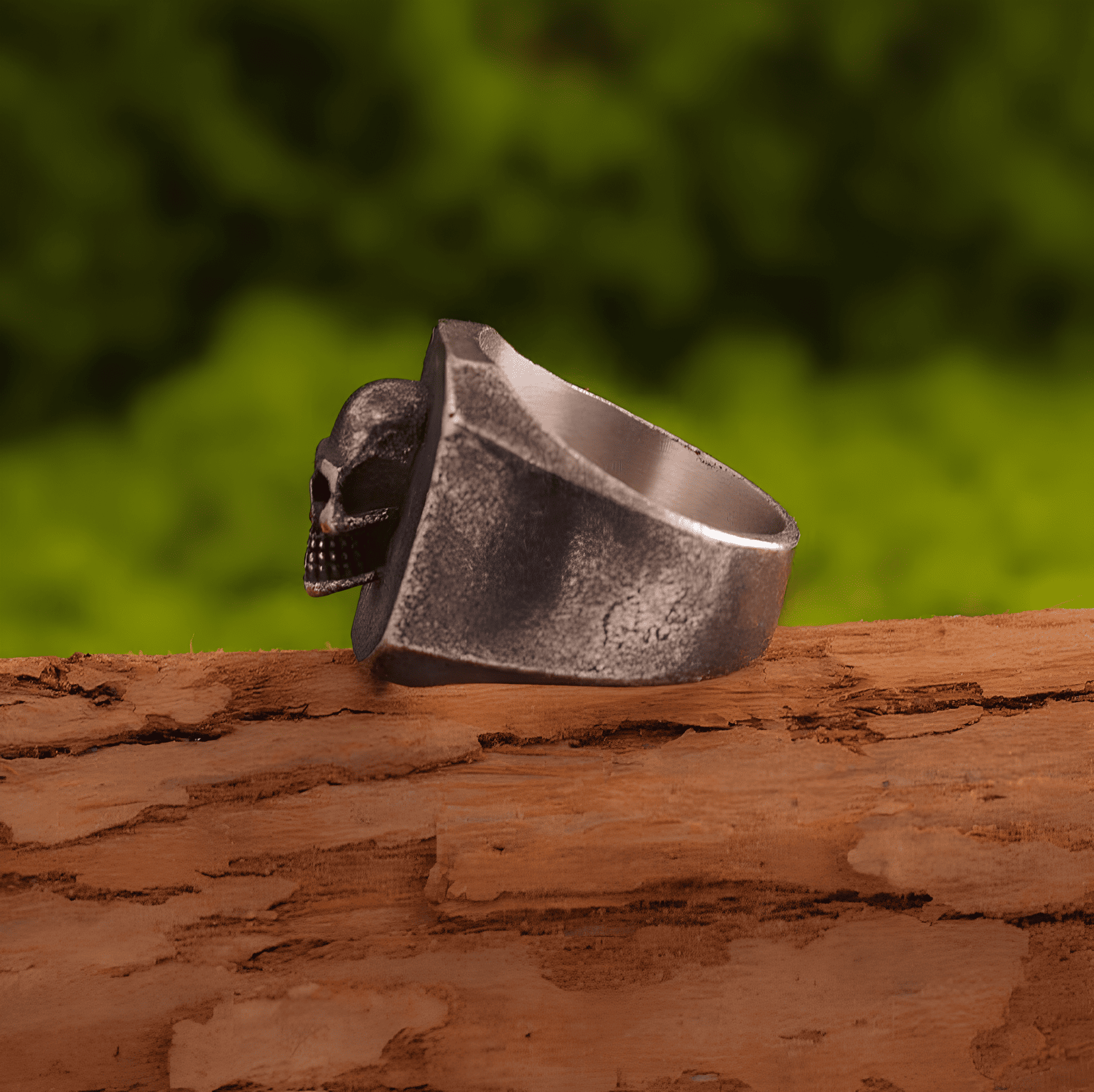 Maniac Killer Skull Gothic Titanium Steel Signet Ring - Night Works