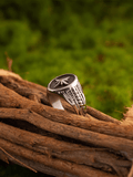 North Star Beichen Signet Ring – Vintage Titanium Steel Ring - Night Works