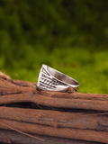 North Star Beichen Signet Ring – Vintage Titanium Steel Ring - Night Works