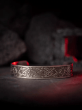 Phoenix Celtic Knot Bangle – Wide Vintage Stainless Steel Bracelet - Night Works