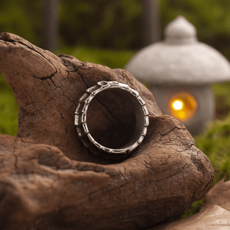 Power of the Dragon Ring – Dragon Scale Texture Stainless Steel Ring - Night Works
