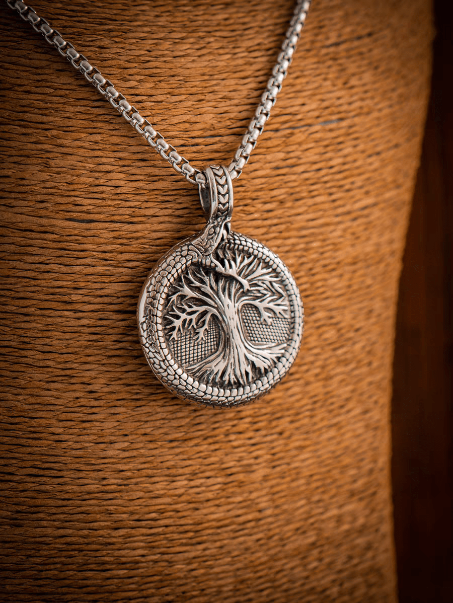 Ragnarök Norse Pendant – Stainless Steel Viking Tree of Life - Night Works
