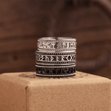 Runic Blessing Ring – Norse Rune Hollow Cut Stainless Steel Ring - Night Works