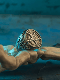 Satan’s Call Inverted Pentagram Ring – Gothic Stainless Steel Seal Ring - Night Works