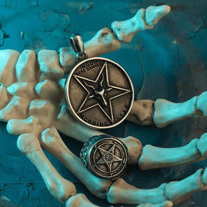 Satan’s Call Inverted Pentagram Ring – Gothic Stainless Steel Seal Ring - Night Works