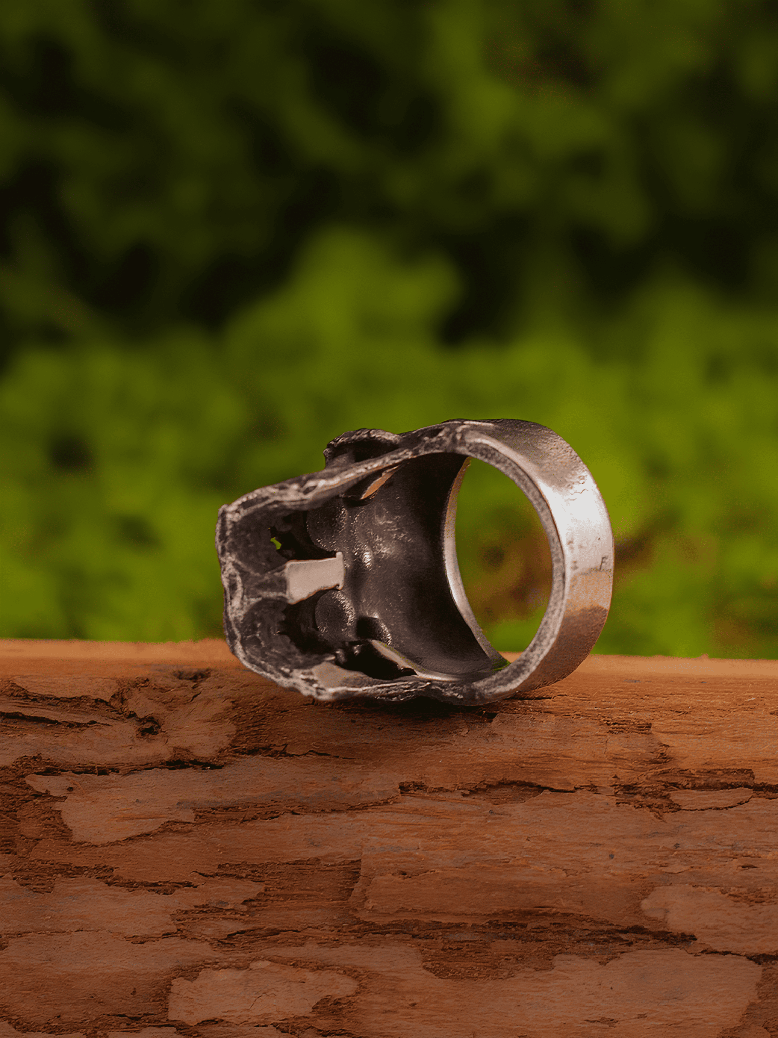 Siamese Dark Double Skull Ring - Night Works