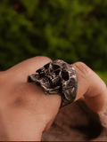 Siamese Dark Double Skull Ring - Night Works