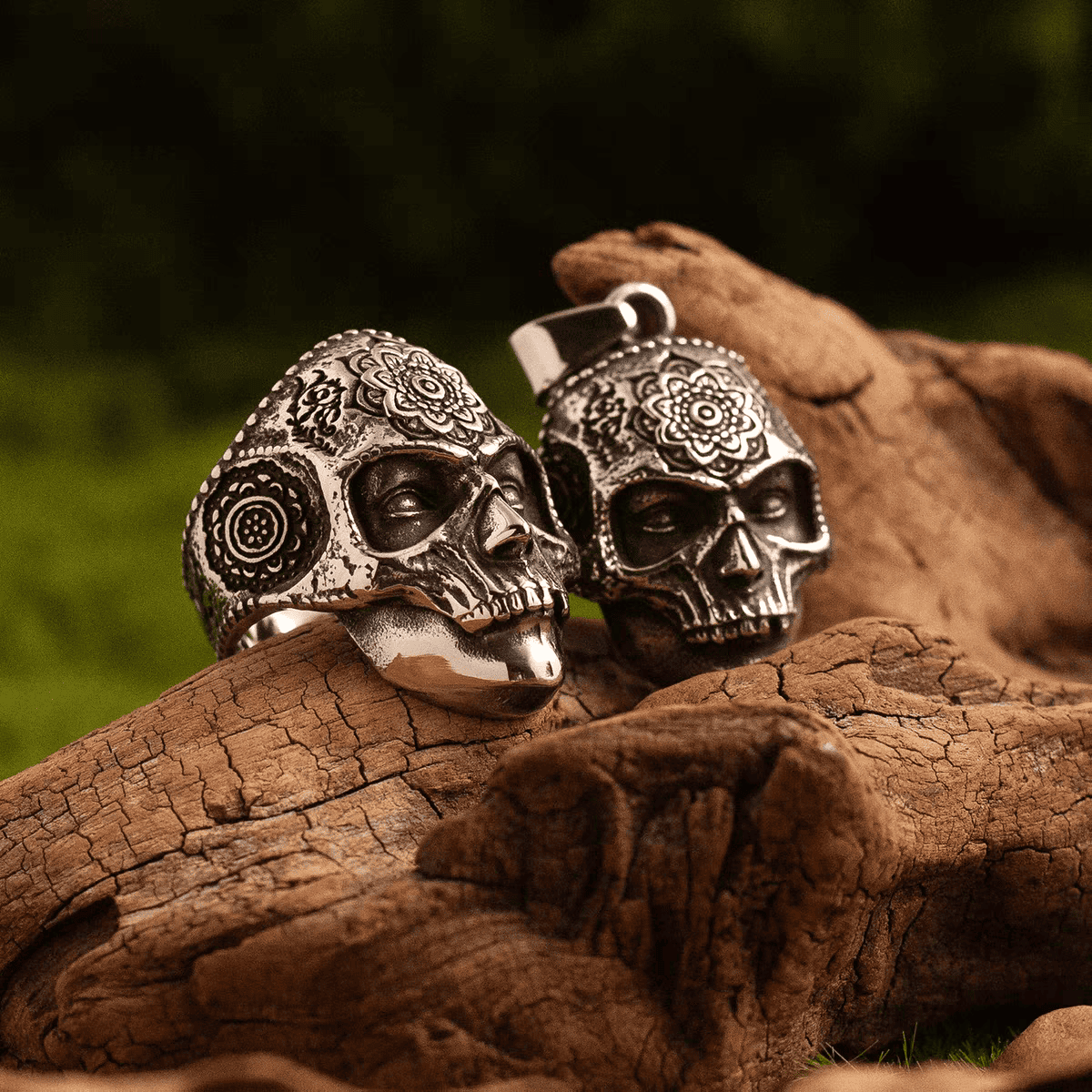 Soul Sacrifice Skull Titanium Steel Ring - Night Works