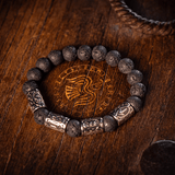 The Secret of the Universe Norse Mythology Jingrune Volcanic Stone Bracelet - Night Works
