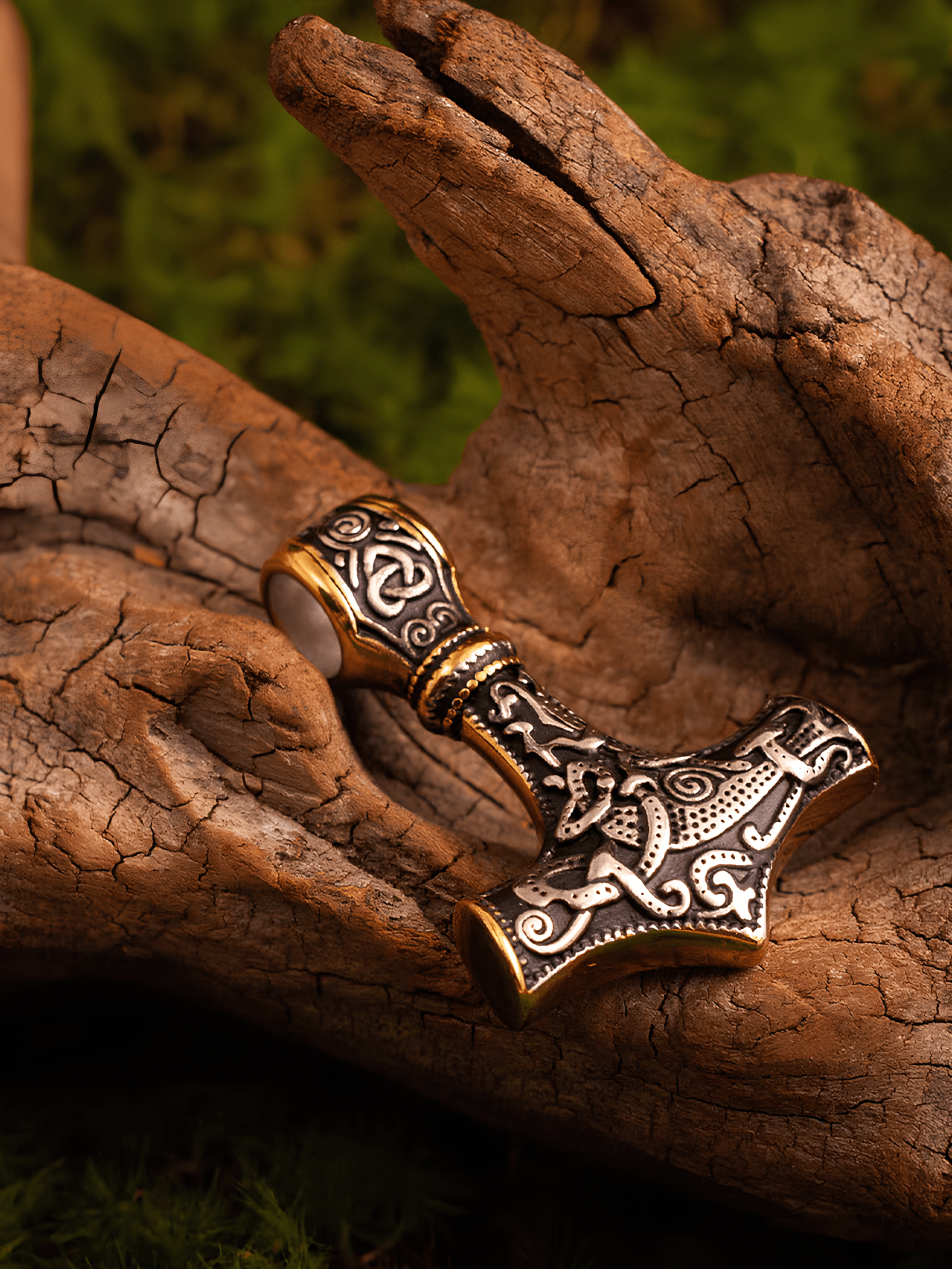 Thor’s Hammer Mjolnir Necklace – Norse Viking Stainless Steel Pendant - Night Works