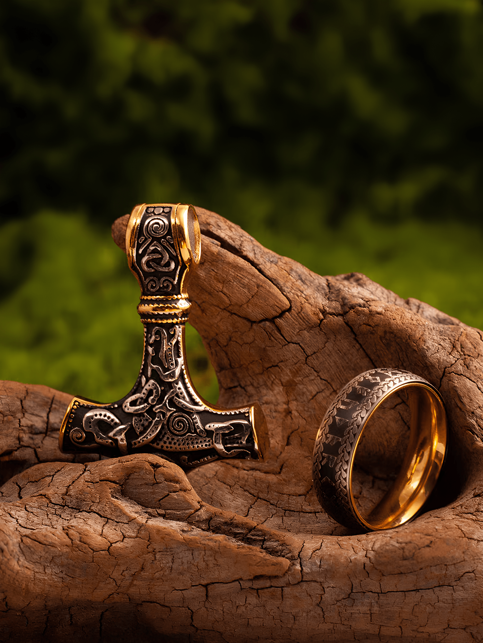 Thor’s Hammer Mjolnir Necklace – Norse Viking Stainless Steel Pendant - Night Works