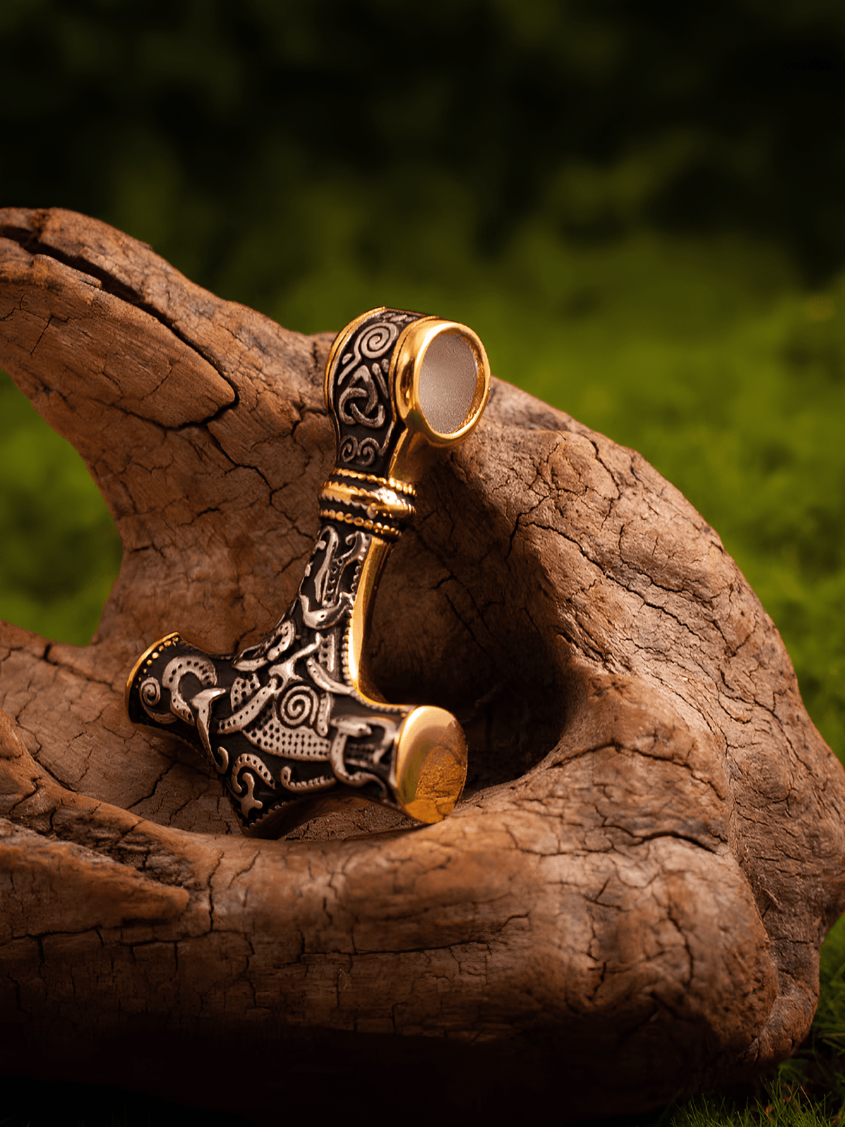 Thor’s Hammer Mjolnir Necklace – Norse Viking Stainless Steel Pendant - Night Works