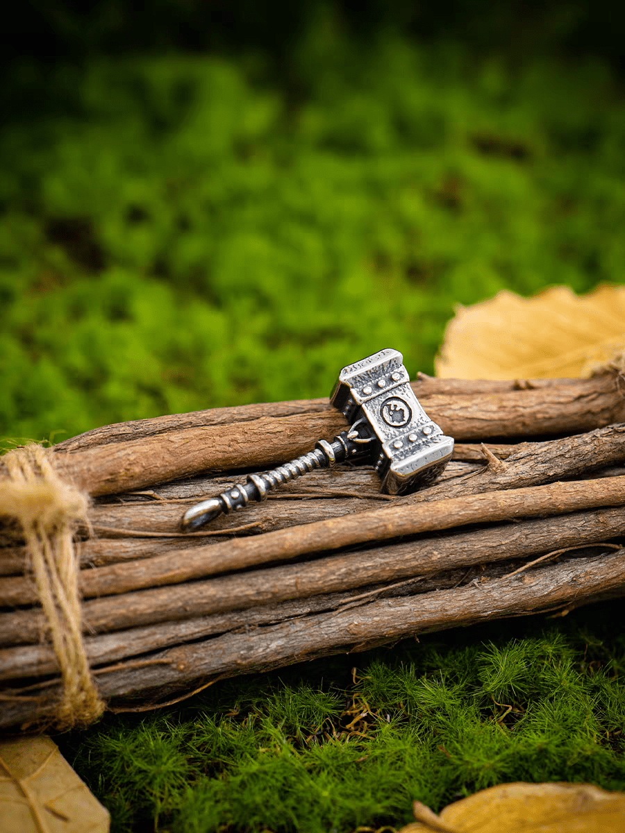 Thor’s Hammer Mjölnir Pendant – Nordic Viking Stainless Steel Amulet - Night Works