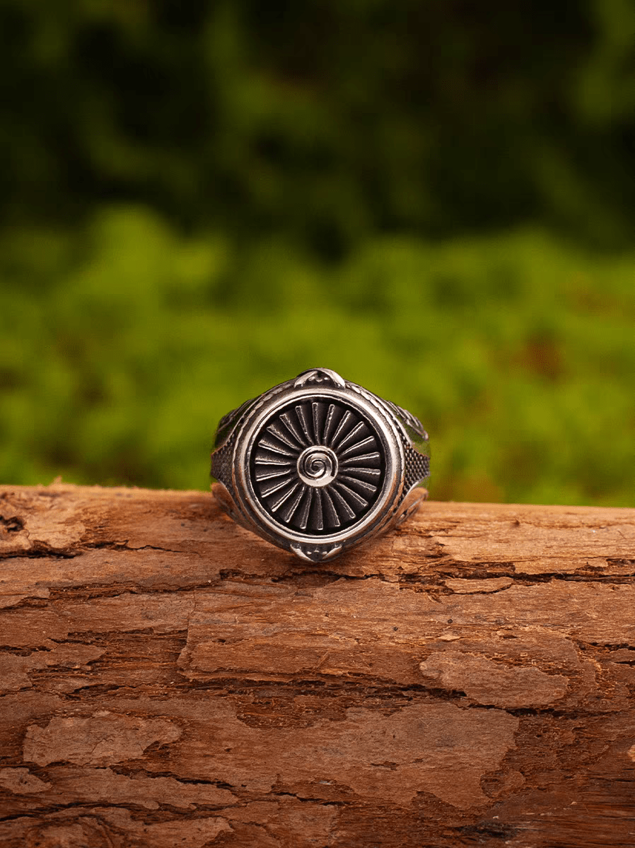 Turbo Engine Wheel Ring – Vintage Stainless Steel Turbine Fan - Night Works