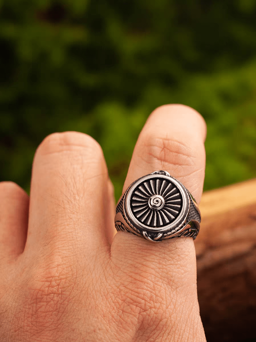 Turbo Engine Wheel Ring – Vintage Stainless Steel Turbine Fan - Night Works
