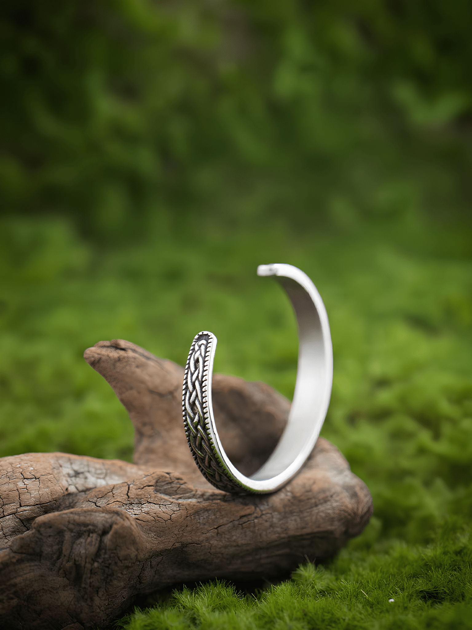 Valknut Nordic Viking Bangle – Norse Mythology Stainless Steel Cuff Bracelet - Night Works