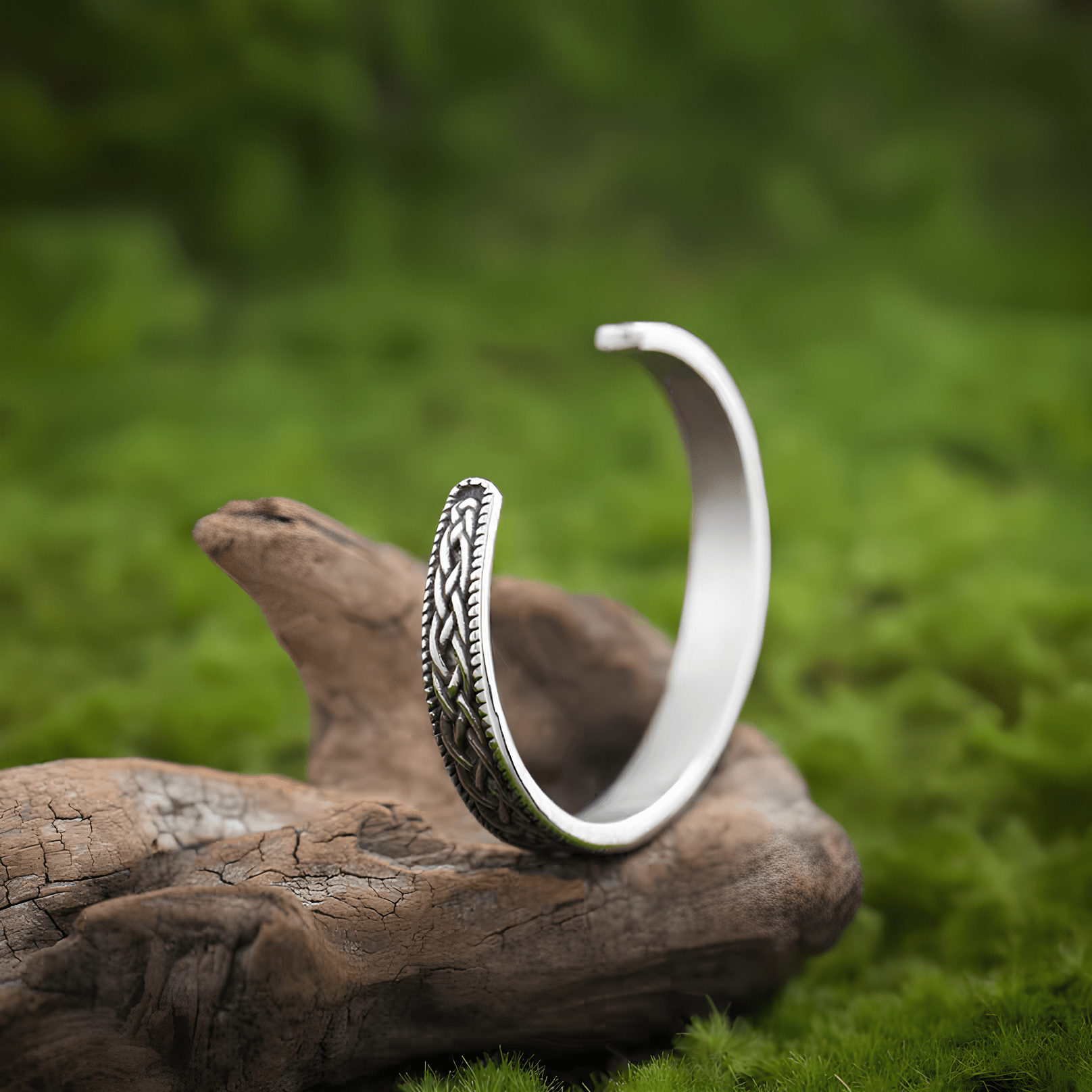 Valknut Nordic Viking Bangle – Norse Mythology Stainless Steel Cuff Bracelet - Night Works