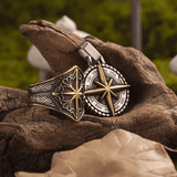 Vintage North Star Compass Pendant Necklace – Stainless Steel Nautical Jewelry - Night Works